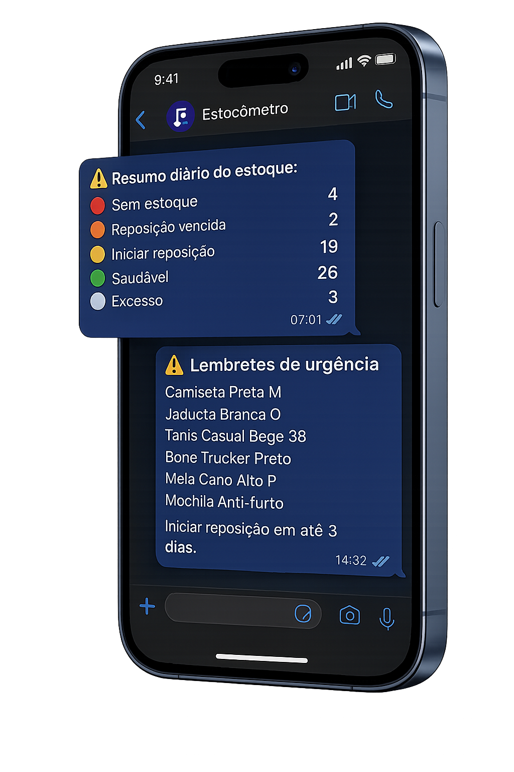 Estocômetro no WhatsApp
